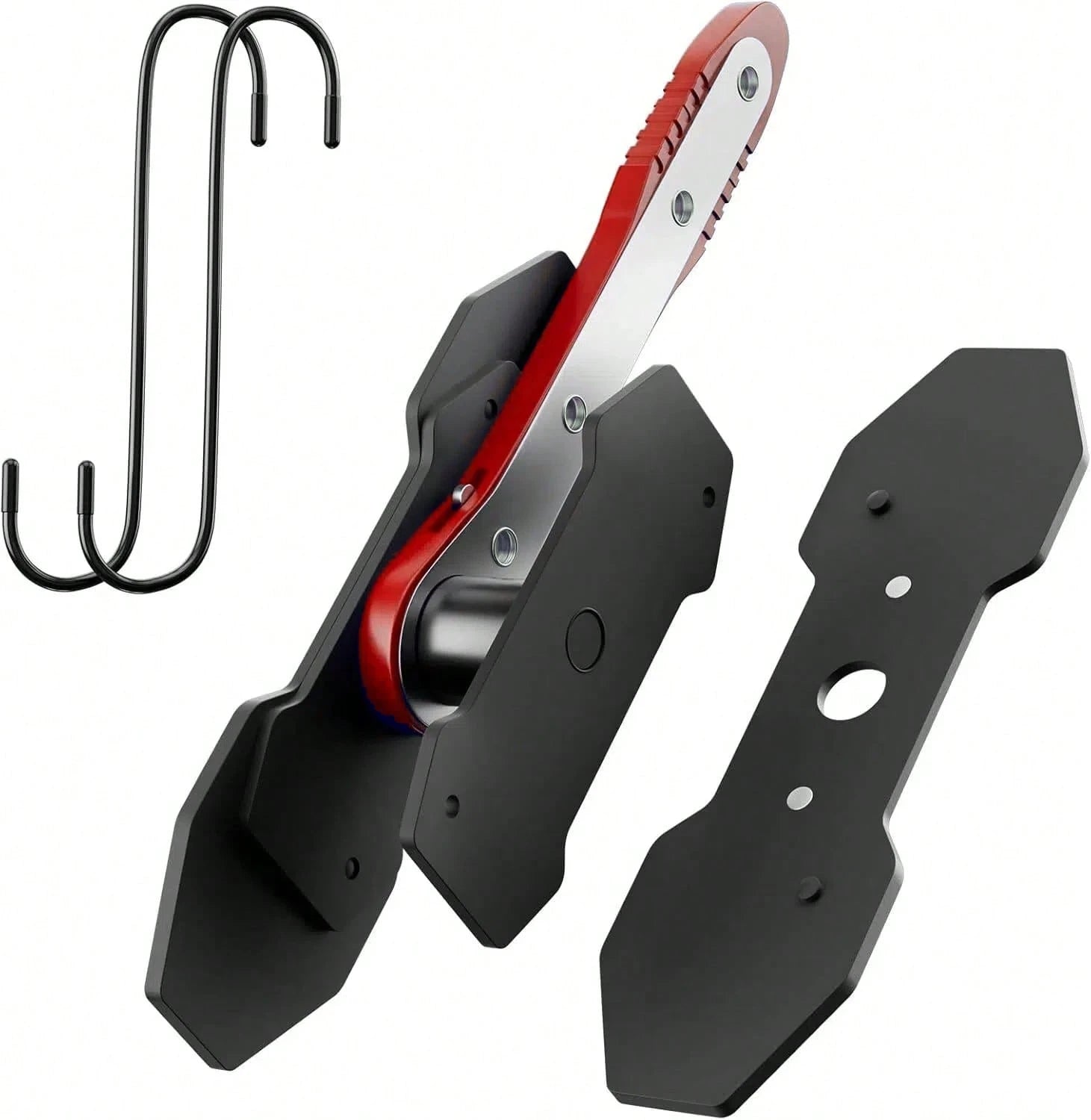Brake Caliper Piston Compressor Tool With 360° Swivel Ratchet, Includes 2 Steel Plates And Caliper Hook, Gift For Husband, Father's Day Gift
