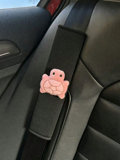 Breathable Cute Turtle Creative Car Seat Belt Shoulder Pad Cover, Premium Car Protection Sleeve, Universal All-Season, Suitable For Women