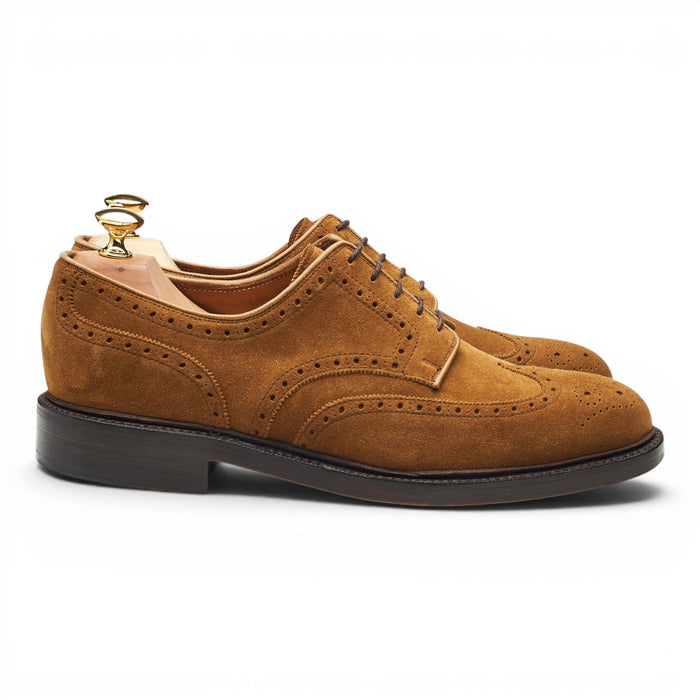 'Brenton' Snuff Brown Suede Derby Brogues UK 7.5 US 8.5 D