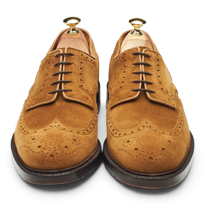 'Brenton' Snuff Brown Suede Derby Brogues UK 7.5 US 8.5 D