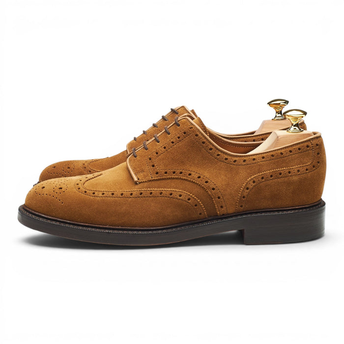 'Brenton' Snuff Brown Suede Derby Brogues UK 7.5 US 8.5 D
