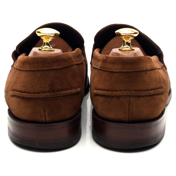 'Broadway' Snuff Brown Suede Loafers UK 9 F