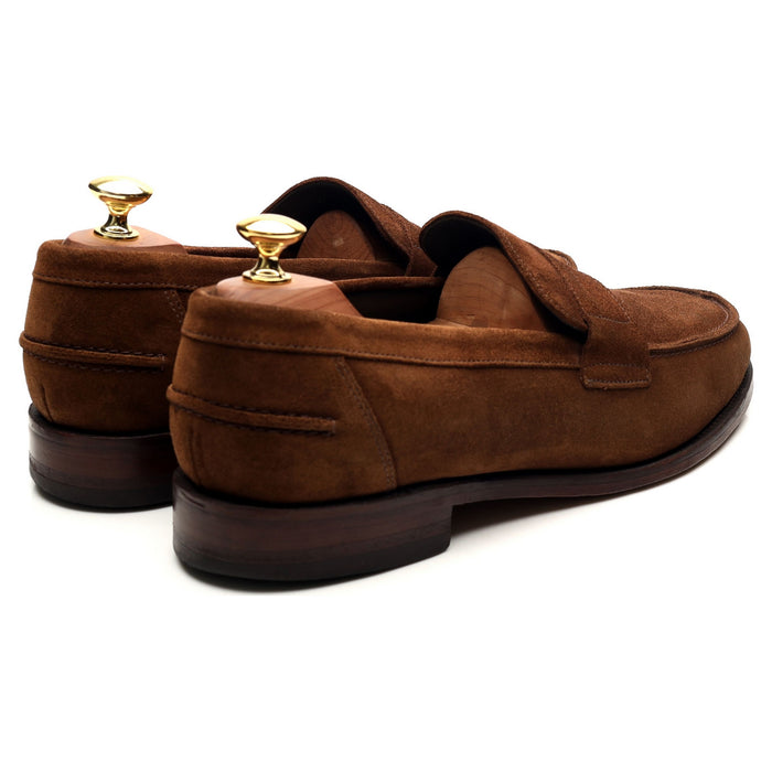 'Broadway' Snuff Brown Suede Loafers UK 9 F