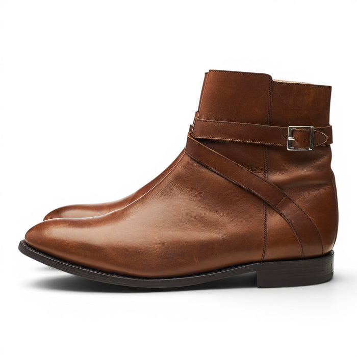 Brown Leather Zip-up Jodhpur Boots UK 10.5 G