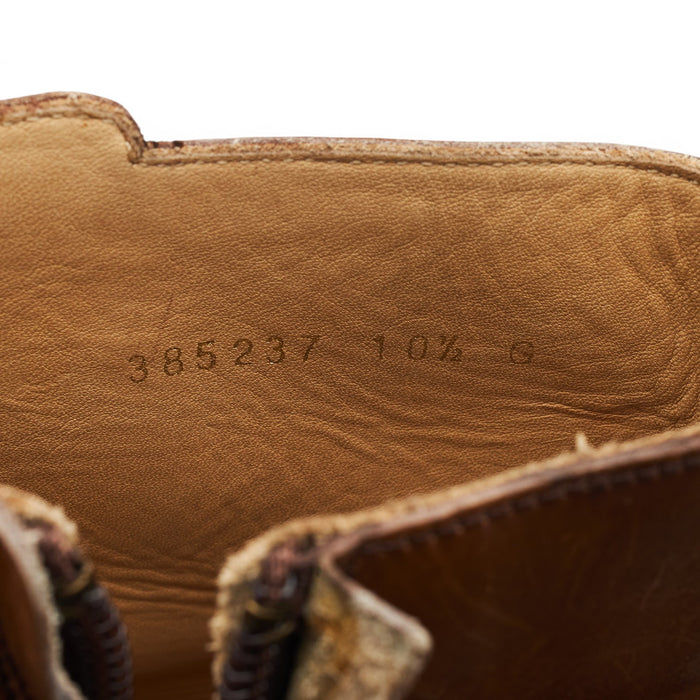 Brown Leather Zip-up Jodhpur Boots UK 10.5 G