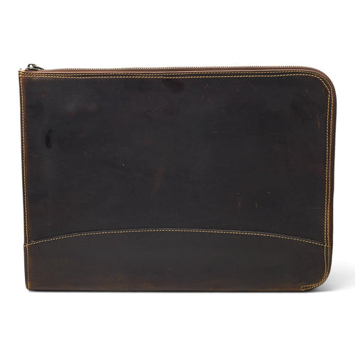 Brown Pull-Up Leather Folio