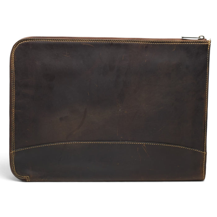 Brown Pull-Up Leather Folio
