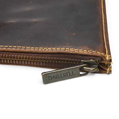 Brown Pull-Up Leather Folio