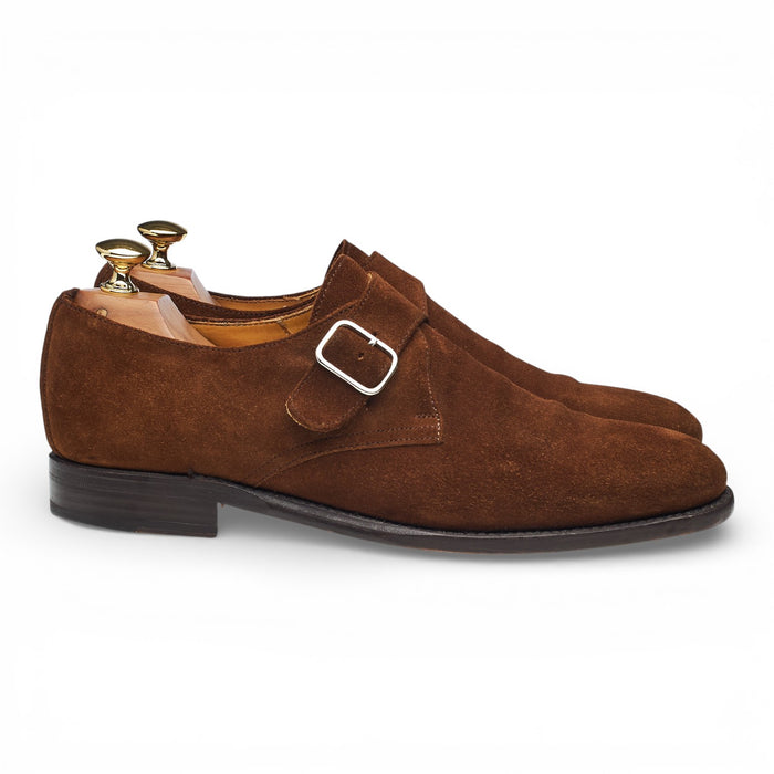 Brown Suede Monk Strap UK 6.5