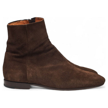 Brown Suede Zip Up Boots UK 7 EU 41
