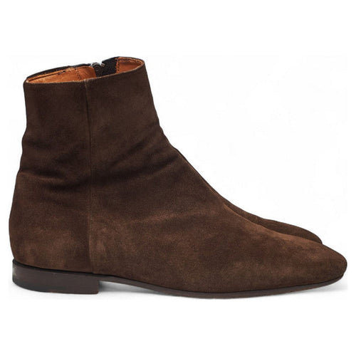 Brown Suede Zip Up Boots UK 7 EU 41