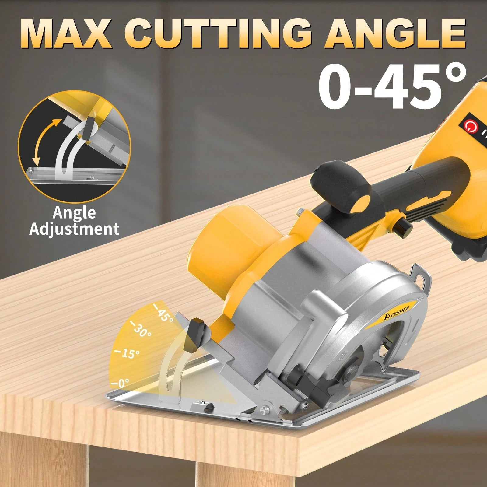 Brushless Cordless Circular Saw Kit With Up To 6,900 RPM,45° Bevel Capacity, Max Cutting Depth 1.77inch,Includes Saw Blade,2.0Ah Battery And Charger,Electric Circular Saw For Wood, Plastic Cutting
