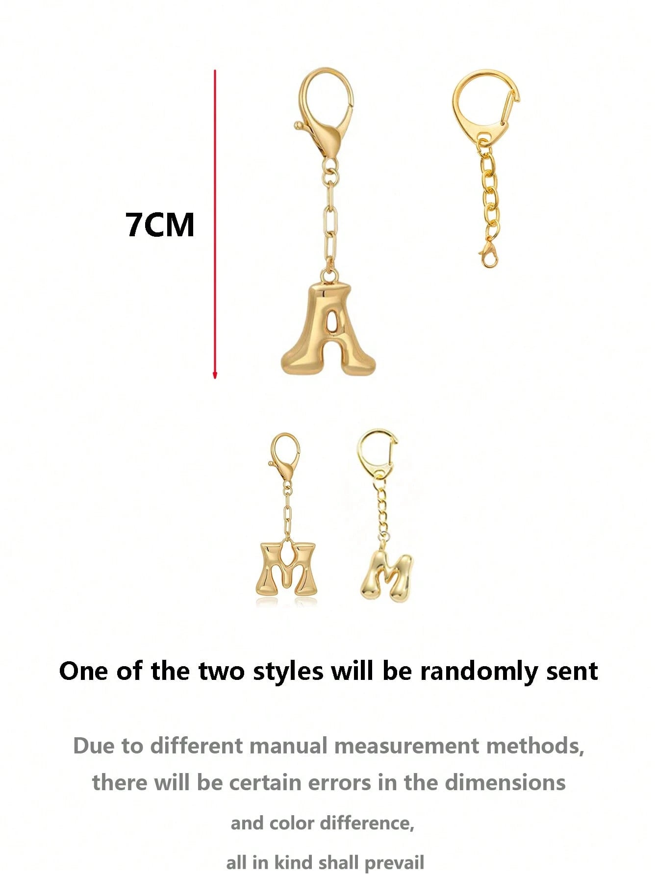 Bubble Cute Letter Pendant, Necklace Pendant Bag Pendant- Lucky Crystal Pendant, Letter A-Z, Shiny Alloy Bag And Backpack Pendant- Perfect Gift For Birthdays And Special Occasions, Keychain Ring Bag