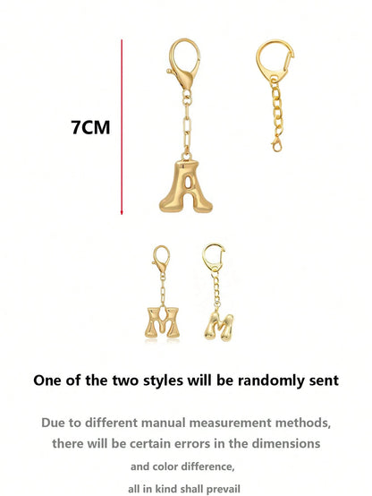 Bubble Cute Letter Pendant, Necklace Pendant Bag Pendant- Lucky Crystal Pendant, Letter A-Z, Shiny Alloy Bag And Backpack Pendant- Perfect Gift For Birthdays And Special Occasions, Keychain Ring Bag