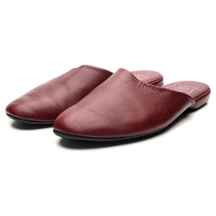 Burgundy Leather Slippers UK 11