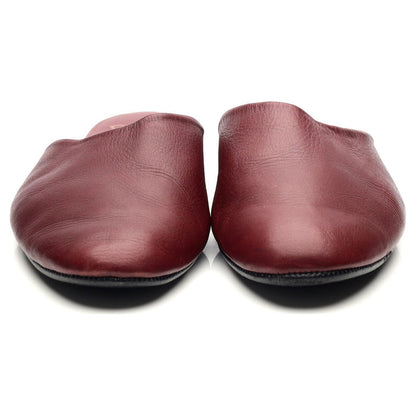 Burgundy Leather Slippers UK 11
