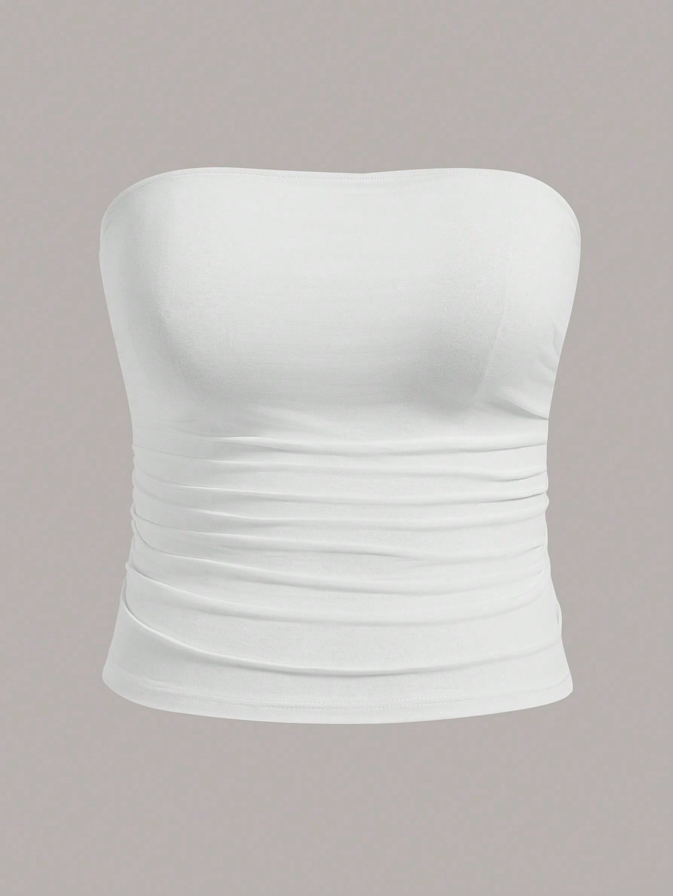 Calvaya Plus 3pcs Ruched Side Tube Top