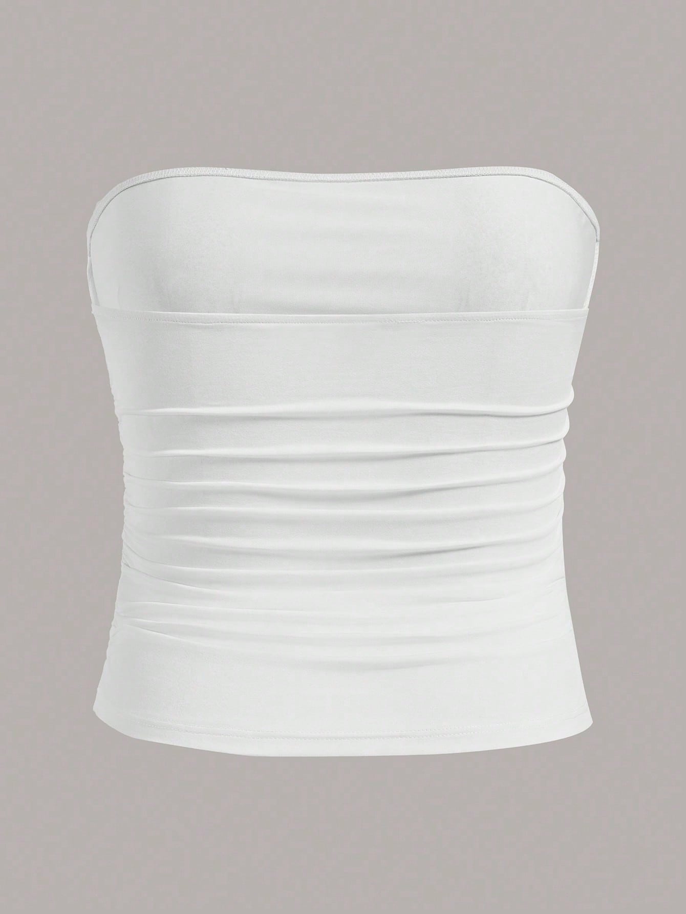 Calvaya Plus 3pcs Ruched Side Tube Top