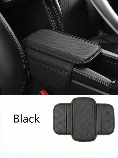 Car Armrest Box Universal PU Leather Armrest Cushion With Pocket Elbow Support Armrest Storage Car Armrest Pad Anti Scratch Protective Pads