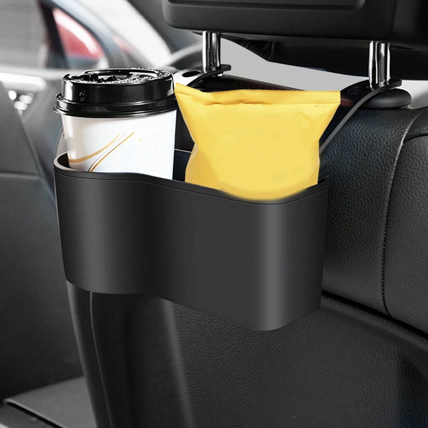 Car Backseat Organizer With Cup Holder, Hanging Headrest Storage Tray With Food Tray For Phone, Keys, Cards & Wallet, Multifunctional Car Seat Organizer Accessories