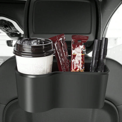 Car Backseat Organizer With Cup Holder, Hanging Headrest Storage Tray With Food Tray For Phone, Keys, Cards & Wallet, Multifunctional Car Seat Organizer Accessories
