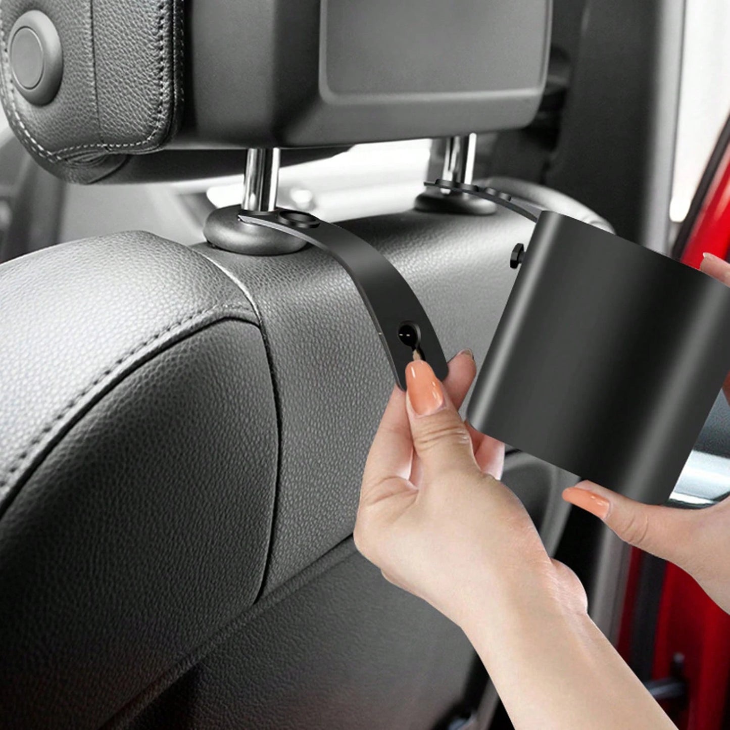 Car Backseat Organizer With Cup Holder, Hanging Headrest Storage Tray With Food Tray For Phone, Keys, Cards & Wallet, Multifunctional Car Seat Organizer Accessories