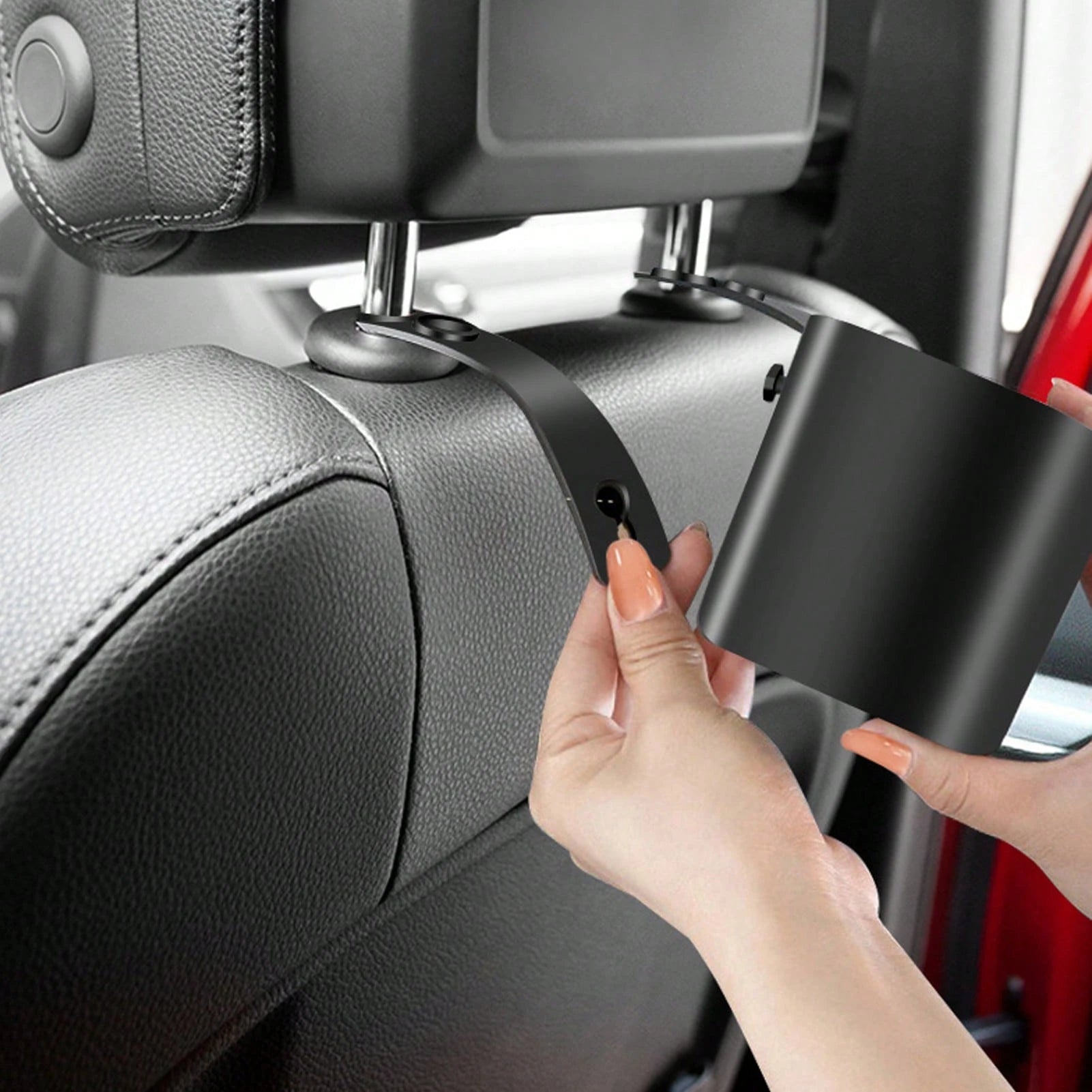 Car Backseat Organizer With Cup Holder, Hanging Headrest Storage Tray With Food Tray For Phone, Keys, Cards & Wallet, Multifunctional Car Seat Organizer Accessories