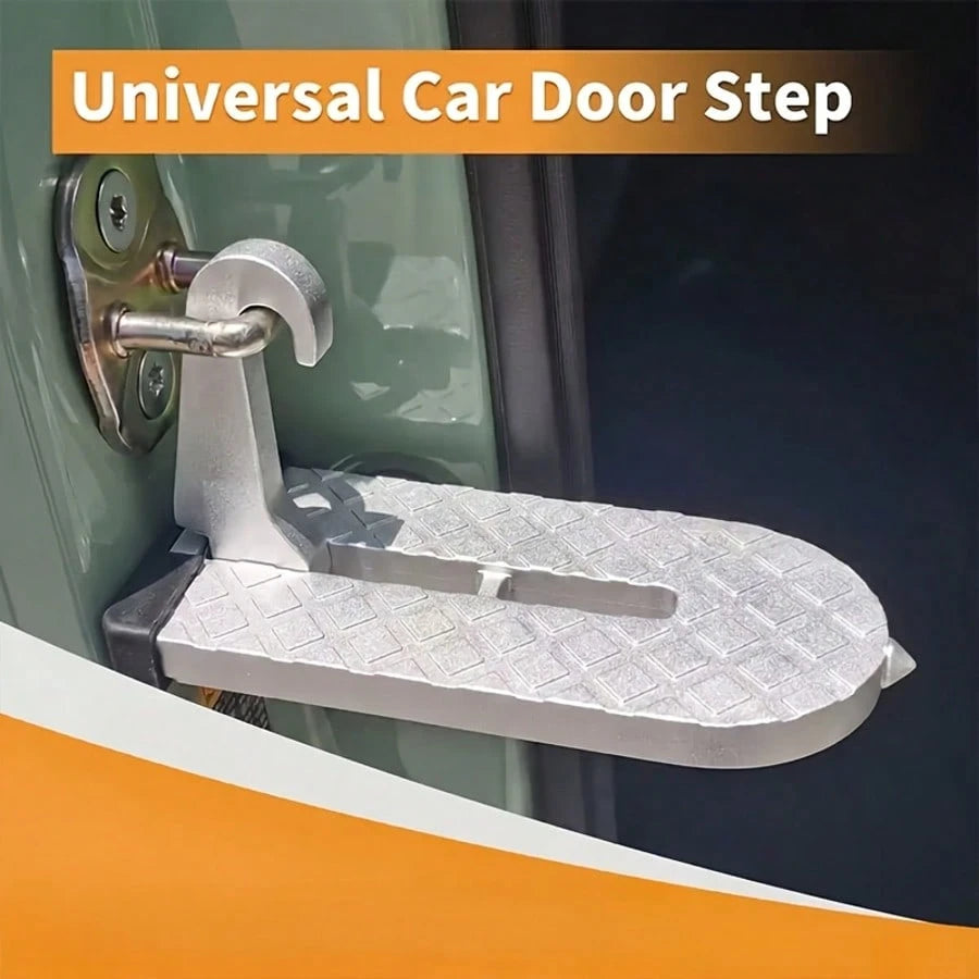 Car Door Step For Roof Access, Heavy Duty Aluminum Door Latch Step With Glass Breaker, Non-Slip Roof Step For SUV, Truck, 1 Pack For Camping, Loading & Cleaning