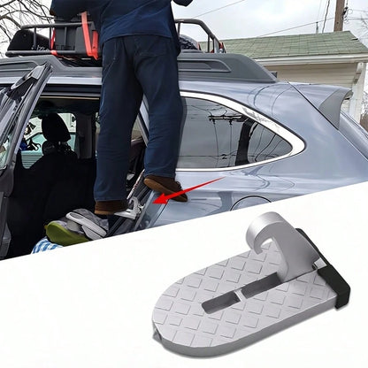 Car Door Step For Roof Access, Heavy Duty Aluminum Door Latch Step With Glass Breaker, Non-Slip Roof Step For SUV, Truck, 1 Pack For Camping, Loading & Cleaning