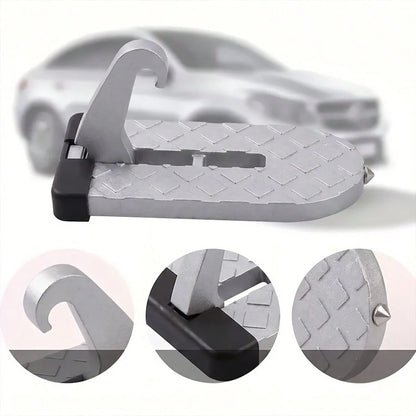 Car Door Step For Roof Access, Heavy Duty Aluminum Door Latch Step With Glass Breaker, Non-Slip Roof Step For SUV, Truck, 1 Pack For Camping, Loading & Cleaning