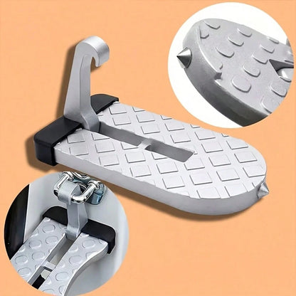 Car Door Step For Roof Access, Heavy Duty Aluminum Door Latch Step With Glass Breaker, Non-Slip Roof Step For SUV, Truck, 1 Pack For Camping, Loading & Cleaning