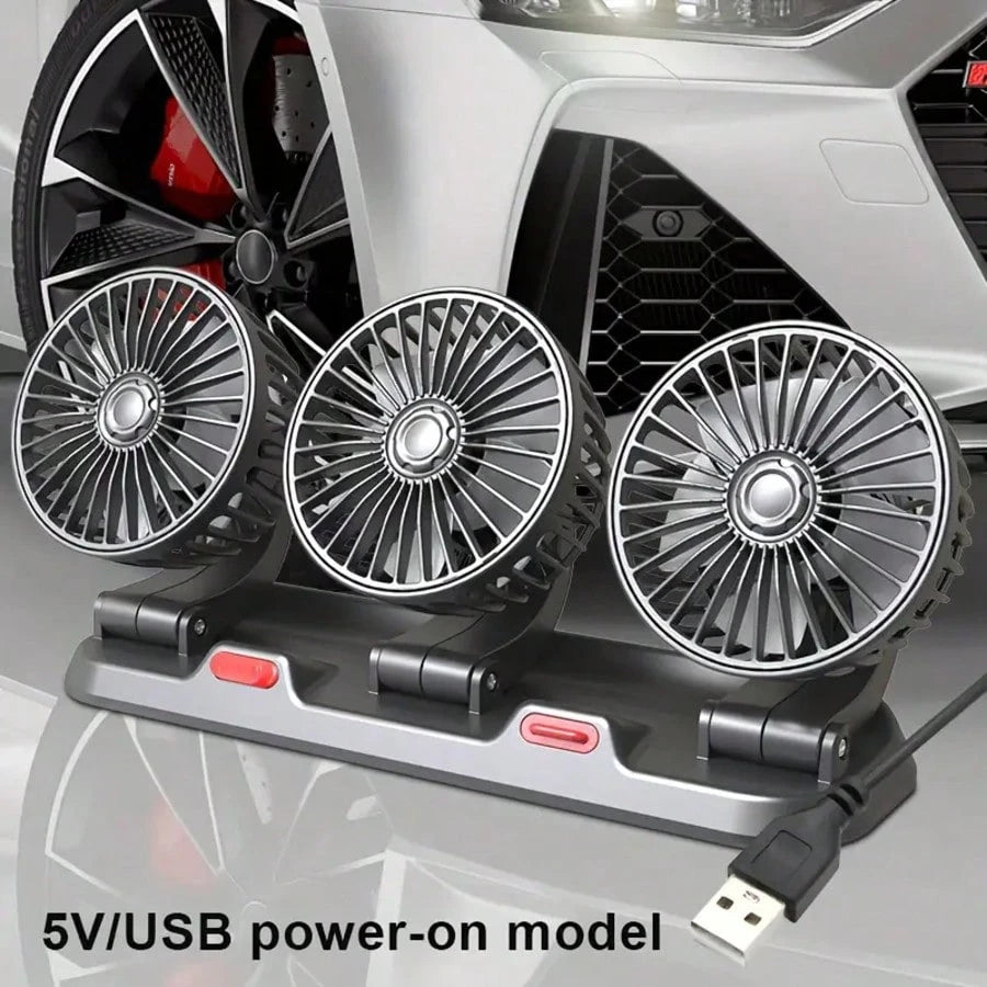 Car Fan, Adjustable Multi-Speed, Flexible Angle, Comfortable Breeze, Low Power, High Efficiency, With USB Interface, Button Control, USB Connection, Working Voltage ≤ 36V, Fan Head Can Be Adjusted At