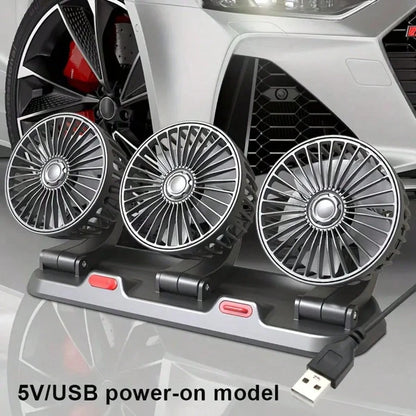 Car Fan, Adjustable Multi-Speed, Flexible Angle, Comfortable Breeze, Low Power, High Efficiency, With USB Interface, Button Control, USB Connection, Working Voltage ≤ 36V, Fan Head Can Be Adjusted At