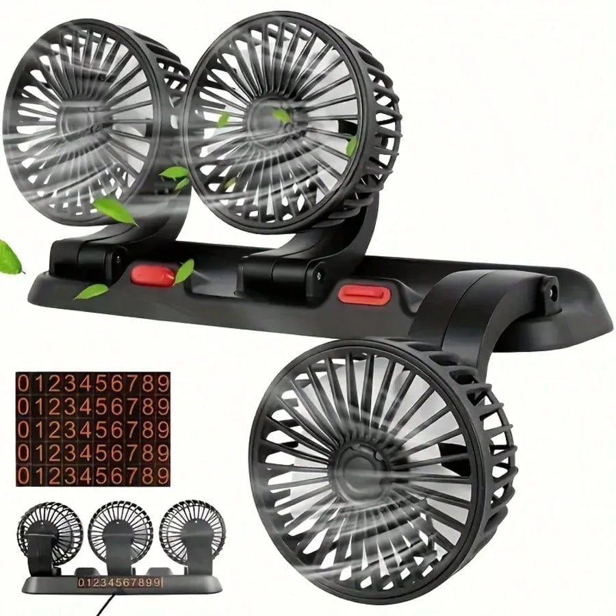 Car Fan, Adjustable Multi-Speed, Flexible Angle, Comfortable Breeze, Low Power, High Efficiency, With USB Interface, Button Control, USB Connection, Working Voltage ≤ 36V, Fan Head Can Be Adjusted At