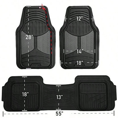 Car Floor Mats- Heavy-Duty Rubber Floor Mats For Cars Universal Fit Full Set Trimmable Automotive Floor Mats Climaproof Floor Mats For Most Sedan SUV Truck Floor Mats Pink