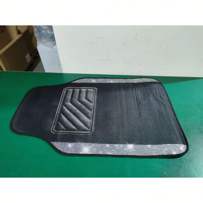 Car Floor Mats Set, Suitable For Most Car Models And SUVs, Trucks. Ladies' Exclusive 4pcs Printed Diamond Pattern (The Diamond Pattern And The Anti-Slip Footpad Pattern Are Both Printed Effects)