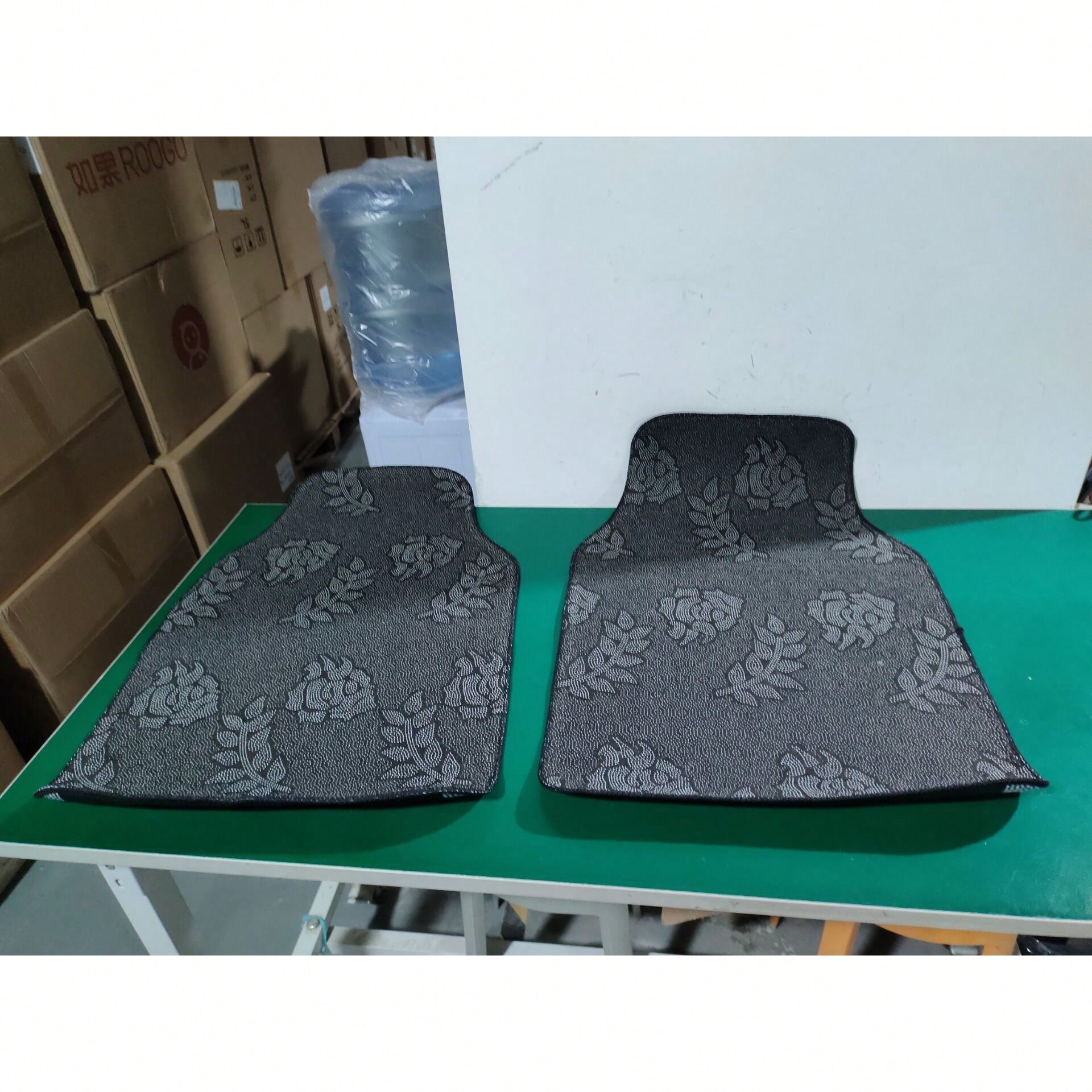Car Floor Mats Set, Suitable For Most Car Models And SUVs, Trucks. Ladies' Exclusive 4pcs Printed Diamond Pattern (The Diamond Pattern And The Anti-Slip Footpad Pattern Are Both Printed Effects)