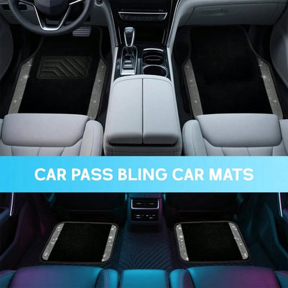 Car Floor Mats Set, Suitable For Most Car Models And SUVs, Trucks. Ladies' Exclusive 4pcs Printed Diamond Pattern (The Diamond Pattern And The Anti-Slip Footpad Pattern Are Both Printed Effects)