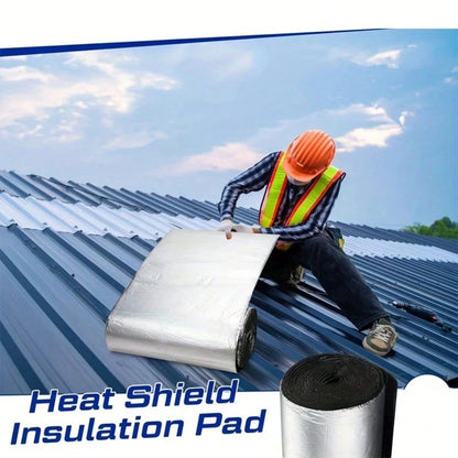Car Heat Insulation & Sound Dampening Pads, Sound Absorber And Heat Insulation Pads, Suitable For Car Hood, Engine, Roof, Doors And Trunk- Aluminum Foil Surface