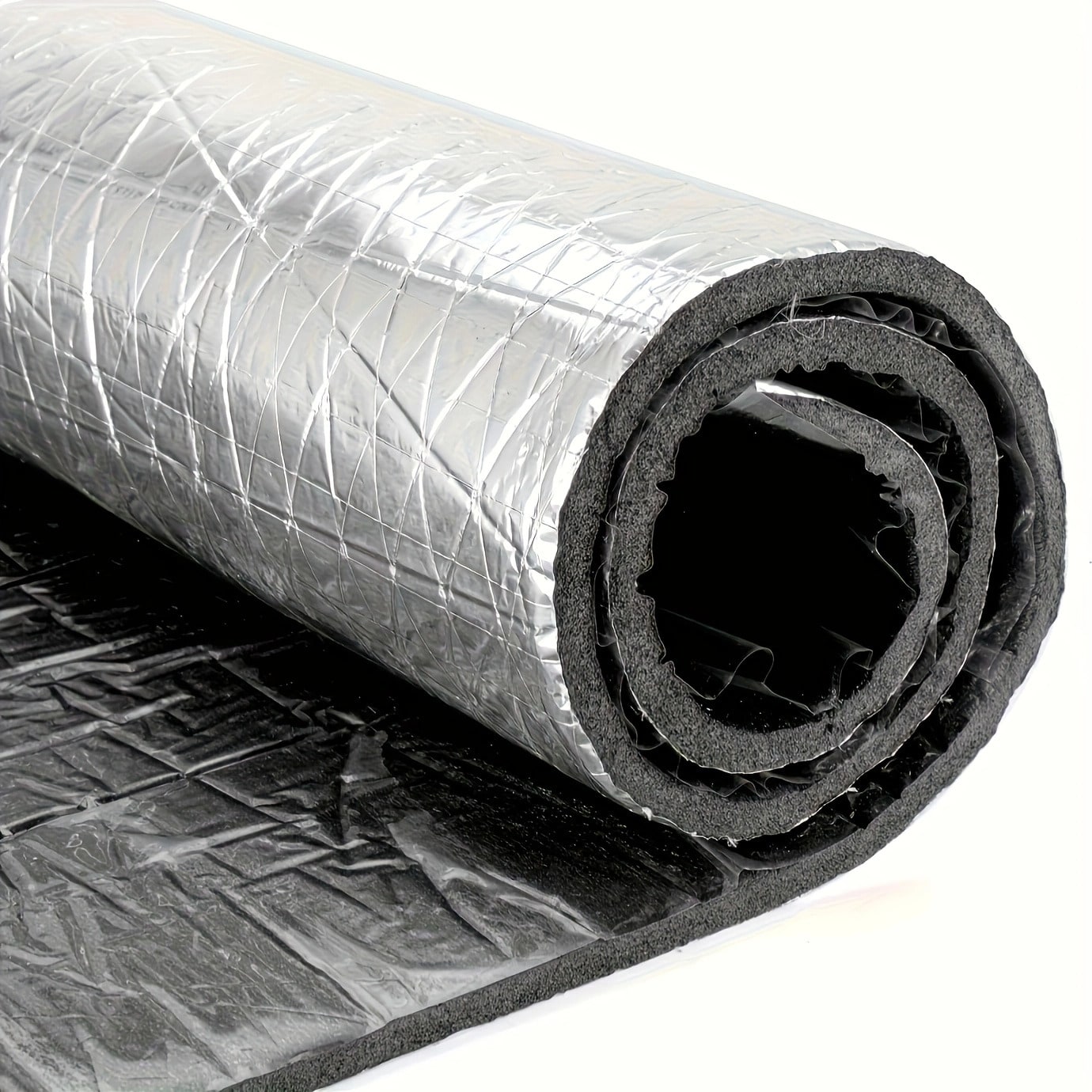 Car Heat Insulation & Sound Dampening Pads, Sound Absorber And Heat Insulation Pads, Suitable For Car Hood, Engine, Roof, Doors And Trunk- Aluminum Foil Surface