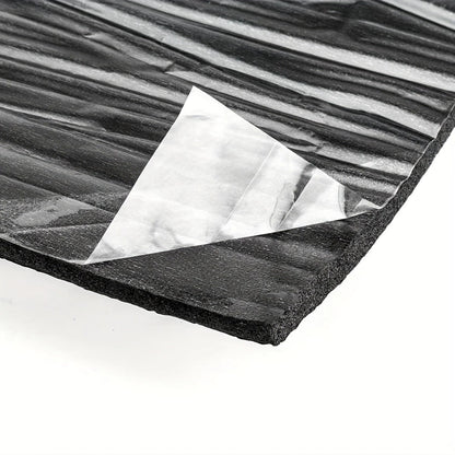 Car Heat Insulation & Sound Dampening Pads, Sound Absorber And Heat Insulation Pads, Suitable For Car Hood, Engine, Roof, Doors And Trunk- Aluminum Foil Surface