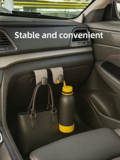 Car Hooks, Passenger Glove Box Hooks, Metal Hooks For Front Seat Storage, PU Leather Hooks For Rolling Plush Interior Passenger Glove Boxes, Universal Decoration, Hidden Metal Hooks, Strong Load-Beari