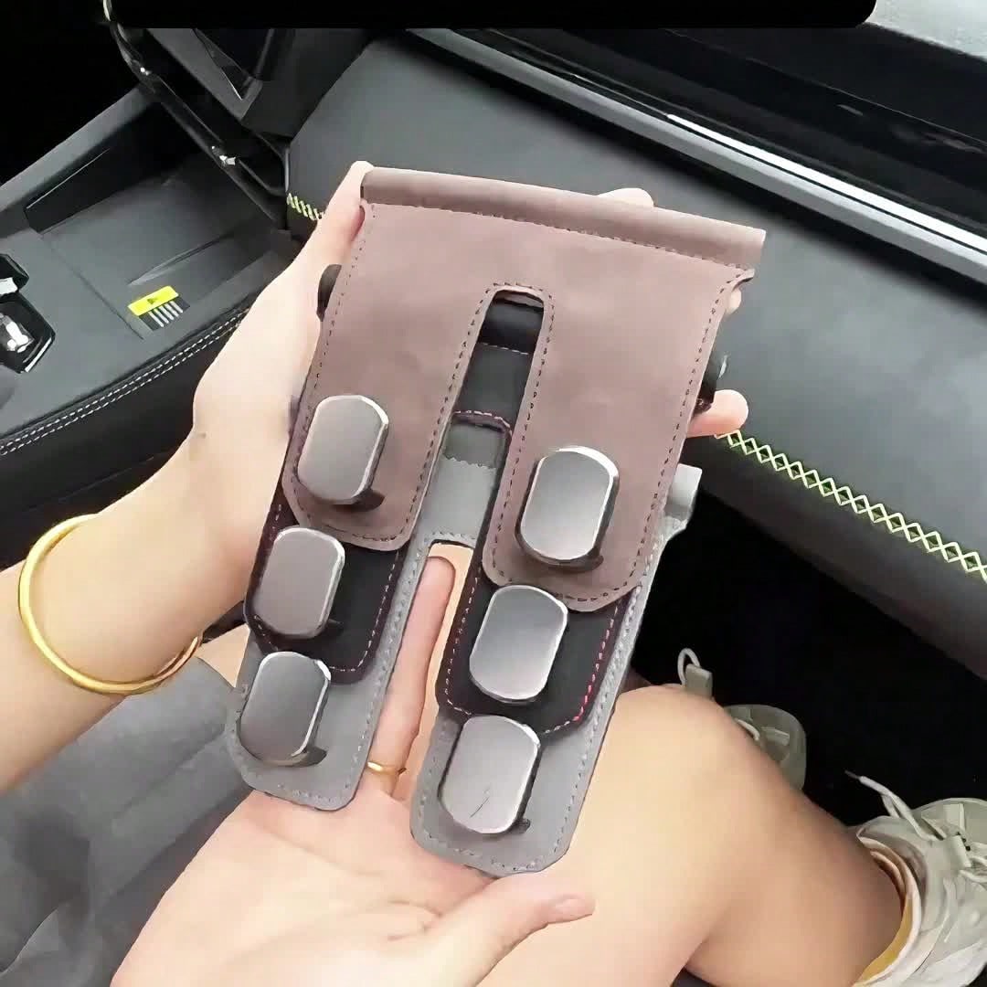 Car Hooks, Passenger Glove Box Hooks, Metal Hooks For Front Seat Storage, PU Leather Hooks For Rolling Plush Interior Passenger Glove Boxes, Universal Decoration, Hidden Metal Hooks, Strong Load-Beari