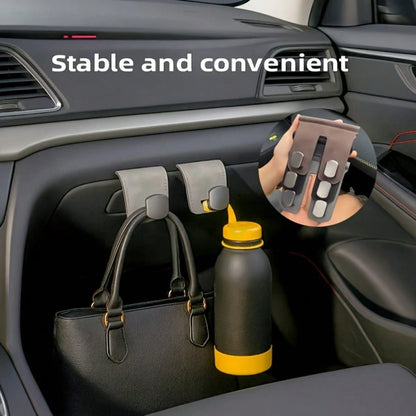 Car Hooks, Passenger Glove Box Hooks, Metal Hooks For Front Seat Storage, PU Leather Hooks For Rolling Plush Interior Passenger Glove Boxes, Universal Decoration, Hidden Metal Hooks, Strong Load-Beari