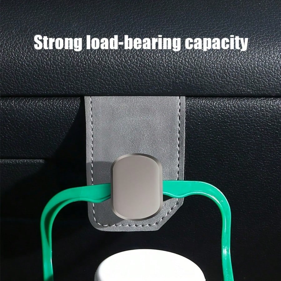Car Hooks, Passenger Glove Box Hooks, Metal Hooks For Front Seat Storage, PU Leather Hooks For Rolling Plush Interior Passenger Glove Boxes, Universal Decoration, Hidden Metal Hooks, Strong Load-Beari