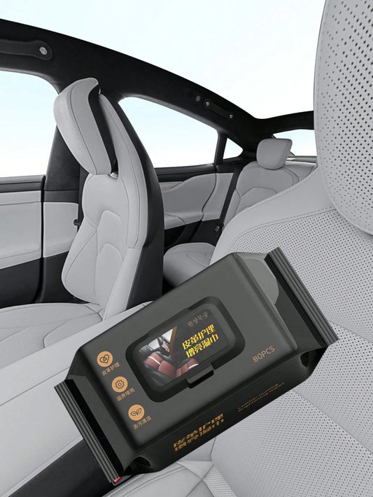 Car Interior Cleaning Wet Wipes, Leather & Genuine Leather Polishing, Refurbishing, Repair, Fast Stain Removal, Care Products, Vehicle Wet Wipes