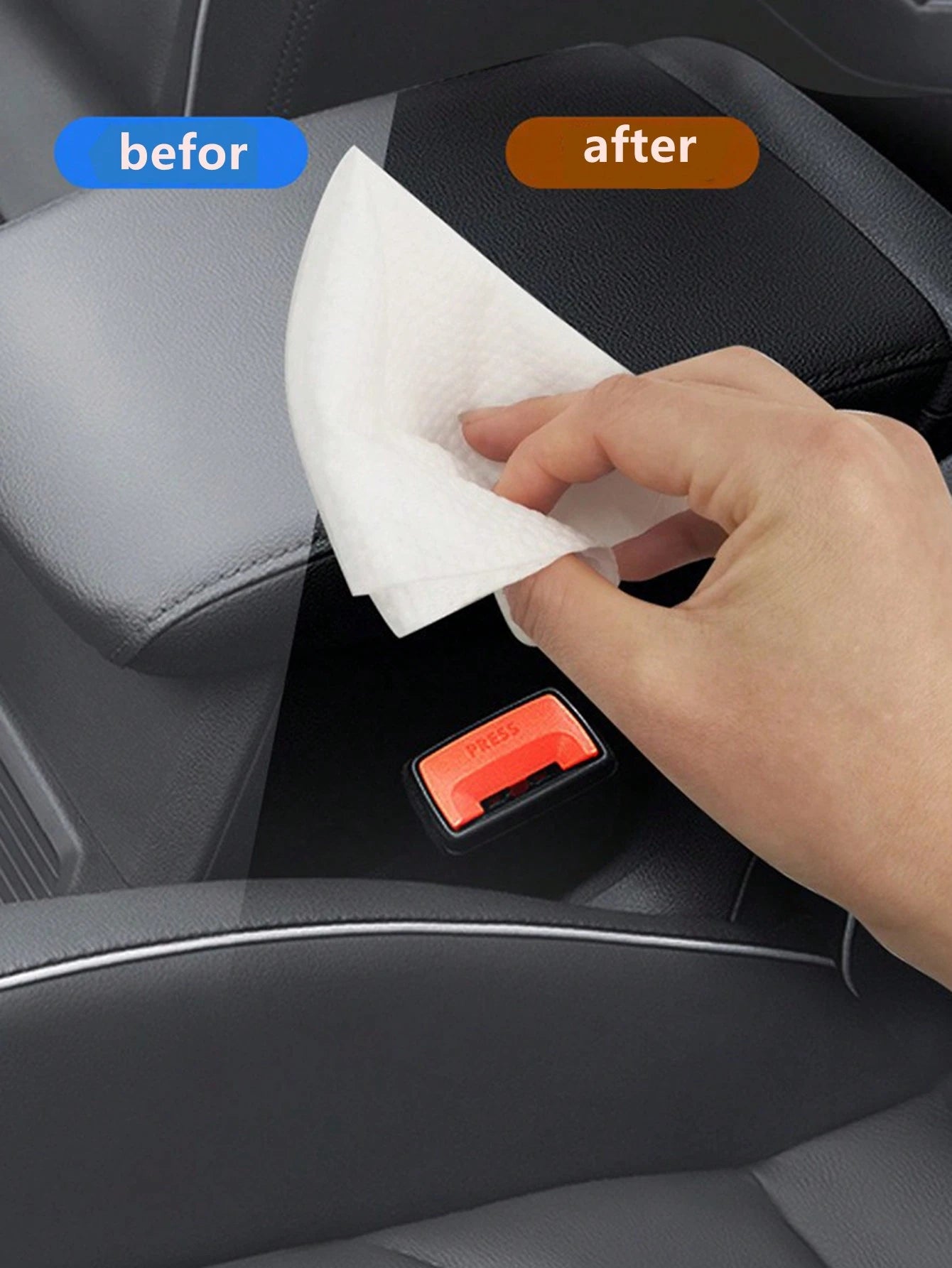 Car Interior Cleaning Wet Wipes, Leather & Genuine Leather Polishing, Refurbishing, Repair, Fast Stain Removal, Care Products, Vehicle Wet Wipes