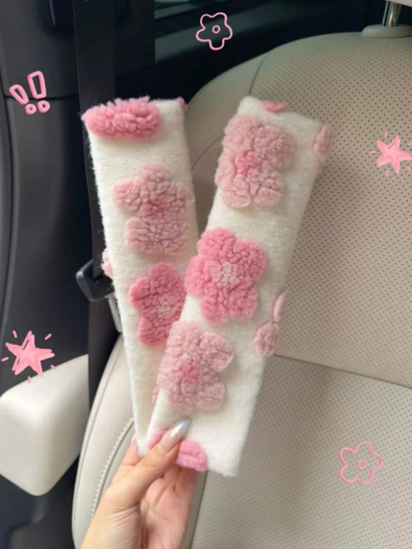 Car Interior Seat Accessories, Seat Belt Shoulder Protection Cover, Women's Car Accessories, All Season Universal