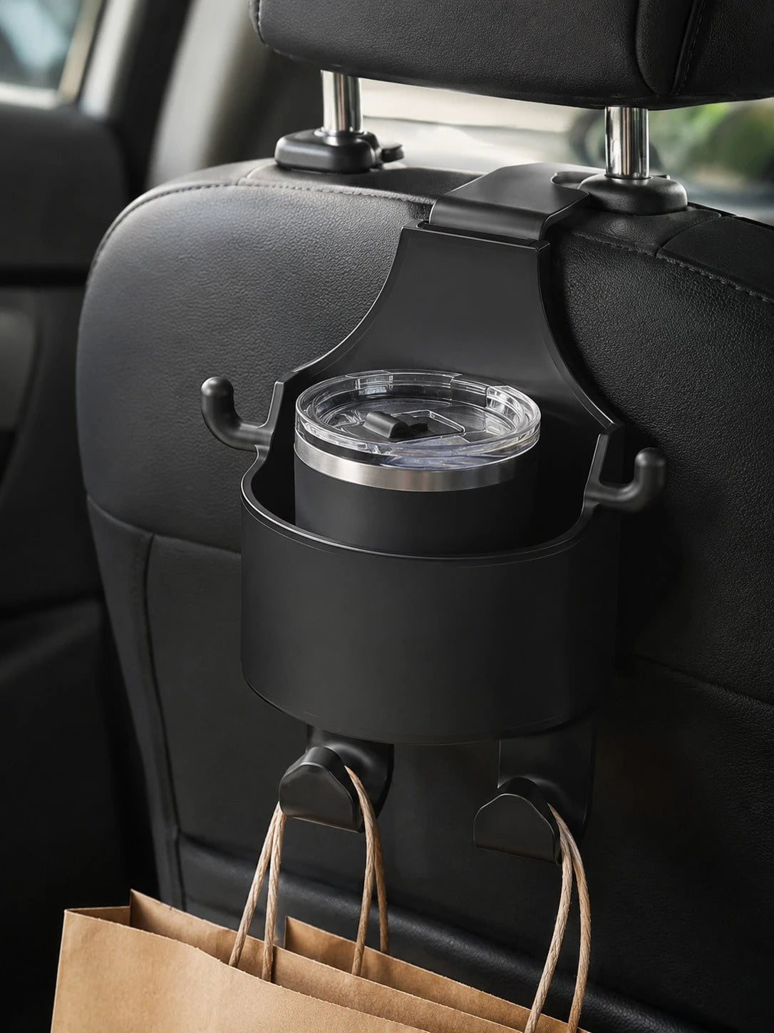 Car Seat Back Multi-Function Hook, Built-In Cup Holder, Phone Holder, Essential Car Accessories
