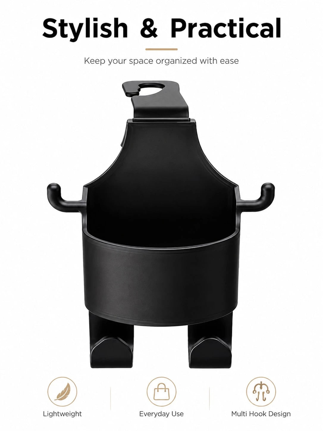 Car Seat Back Multi-Function Hook, Built-In Cup Holder, Phone Holder, Essential Car Accessories